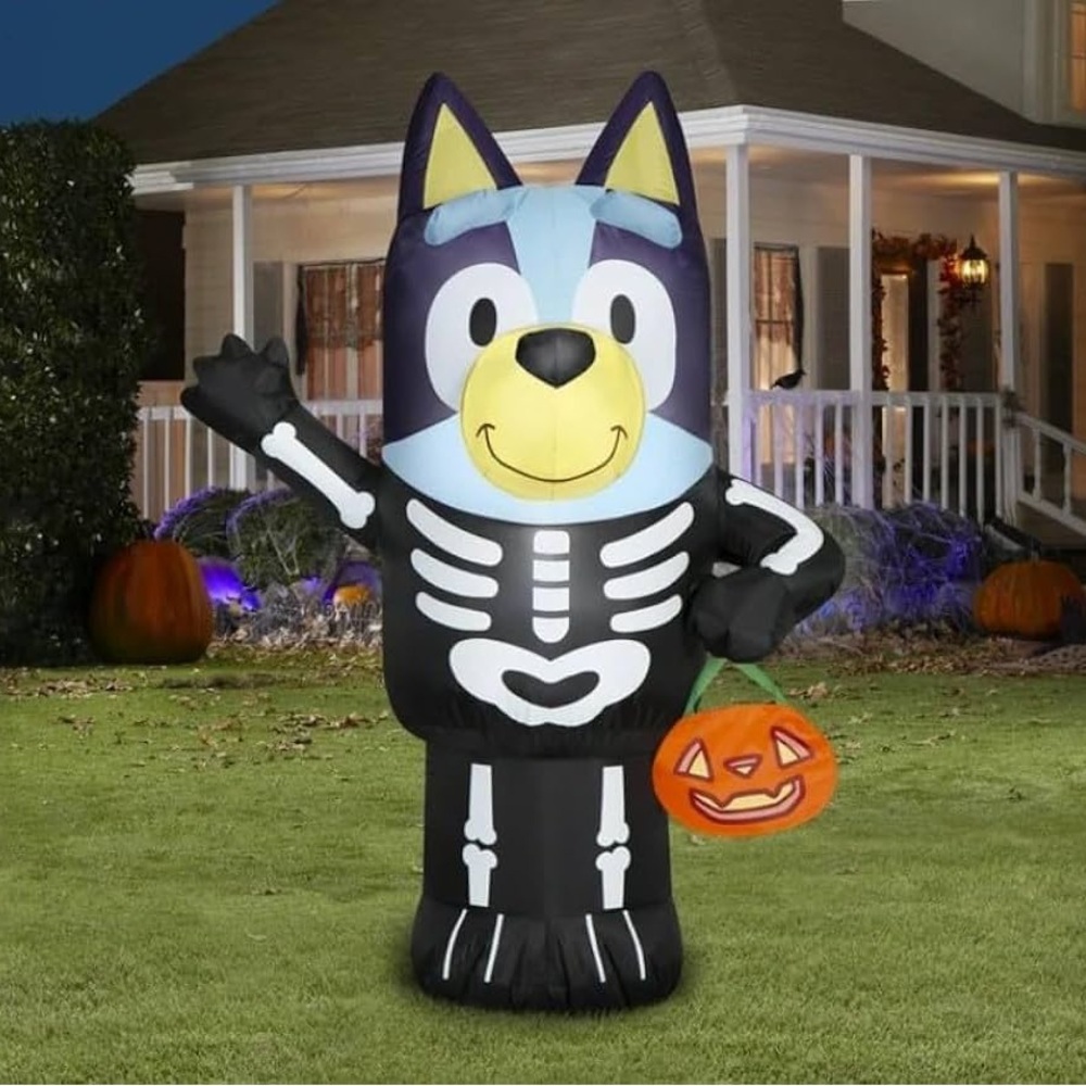 Bluey Halloween Skeleton Inflatable NWT